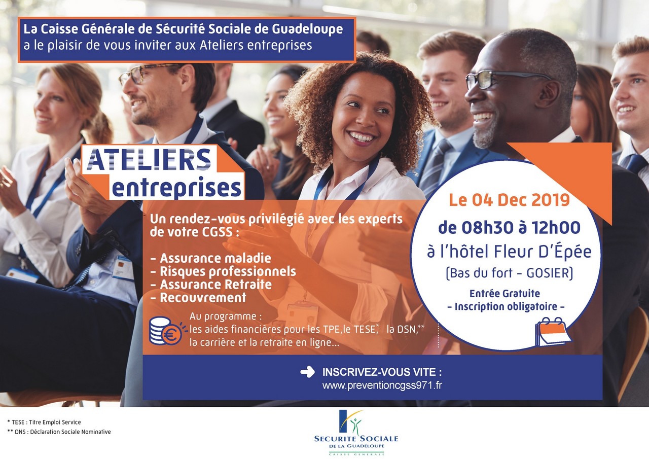 Invitation aux Ateliers Entreprises du 04 décembre 2019 Invitation aux Ateliers Entreprises du 04 décembre 2019