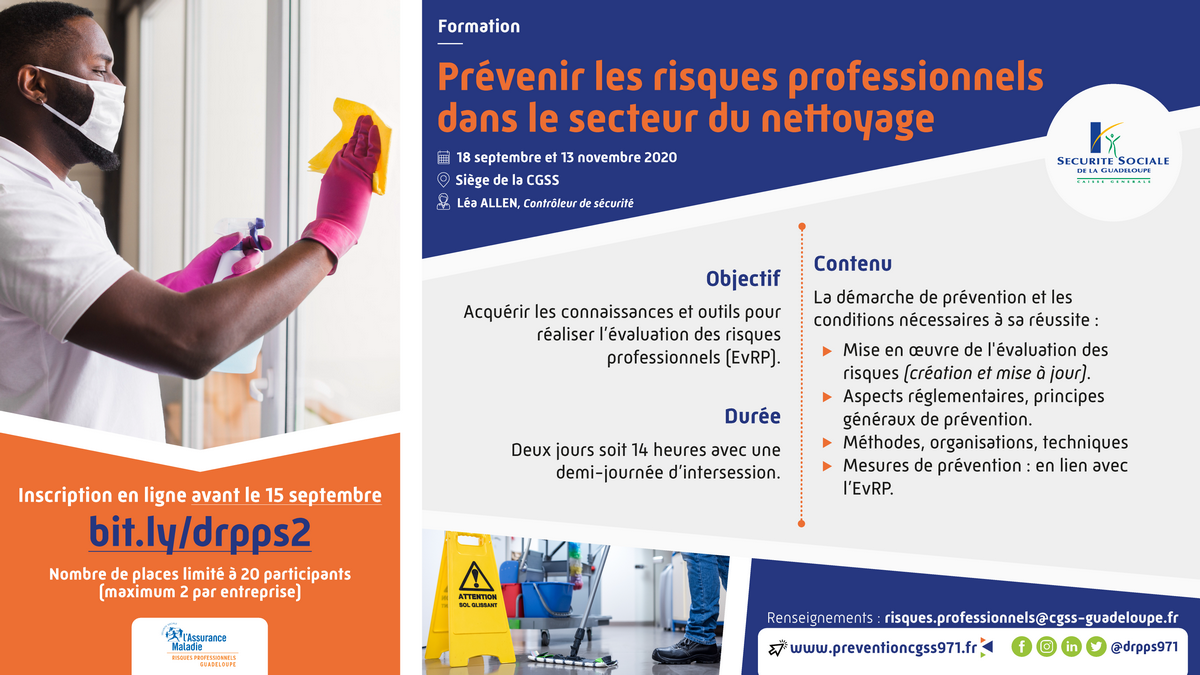 Formation "Prévenir les risques professionels dans le secteur du nettoyage"