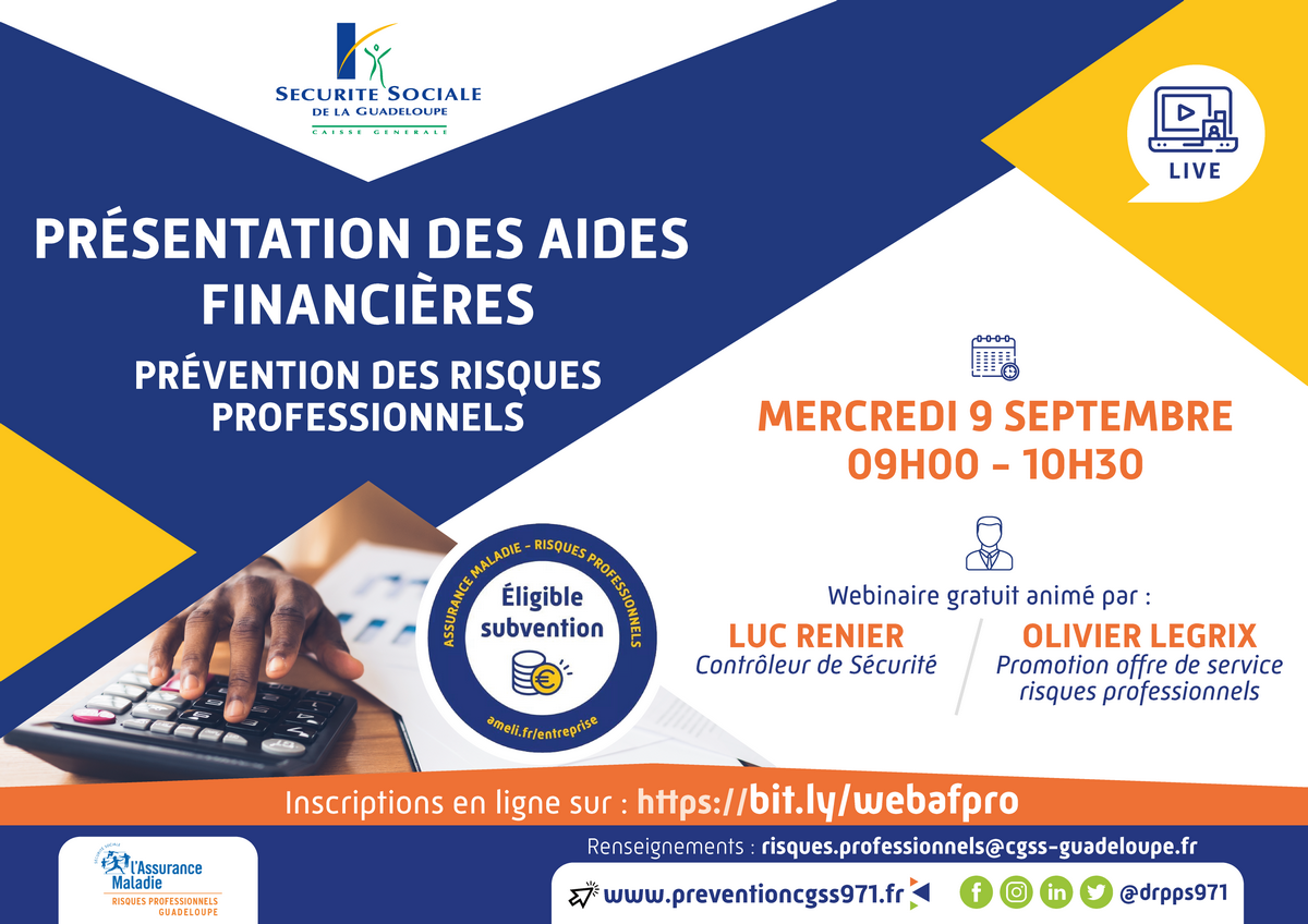 Webinaire Présentation des Aides Financières Prévention des Risques Pro Webinaire Présentation des Aides Financières Prévention des Risques Pro