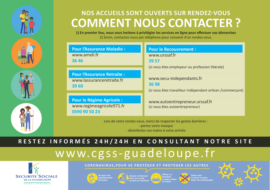 Nos accueils sont ouverts sur rendez-vous. Comment nous contacter ?