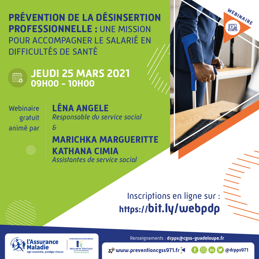 Webinaire "Prévention de la Désinsertion Professionnelle (PDP)" le 25 mars 2021