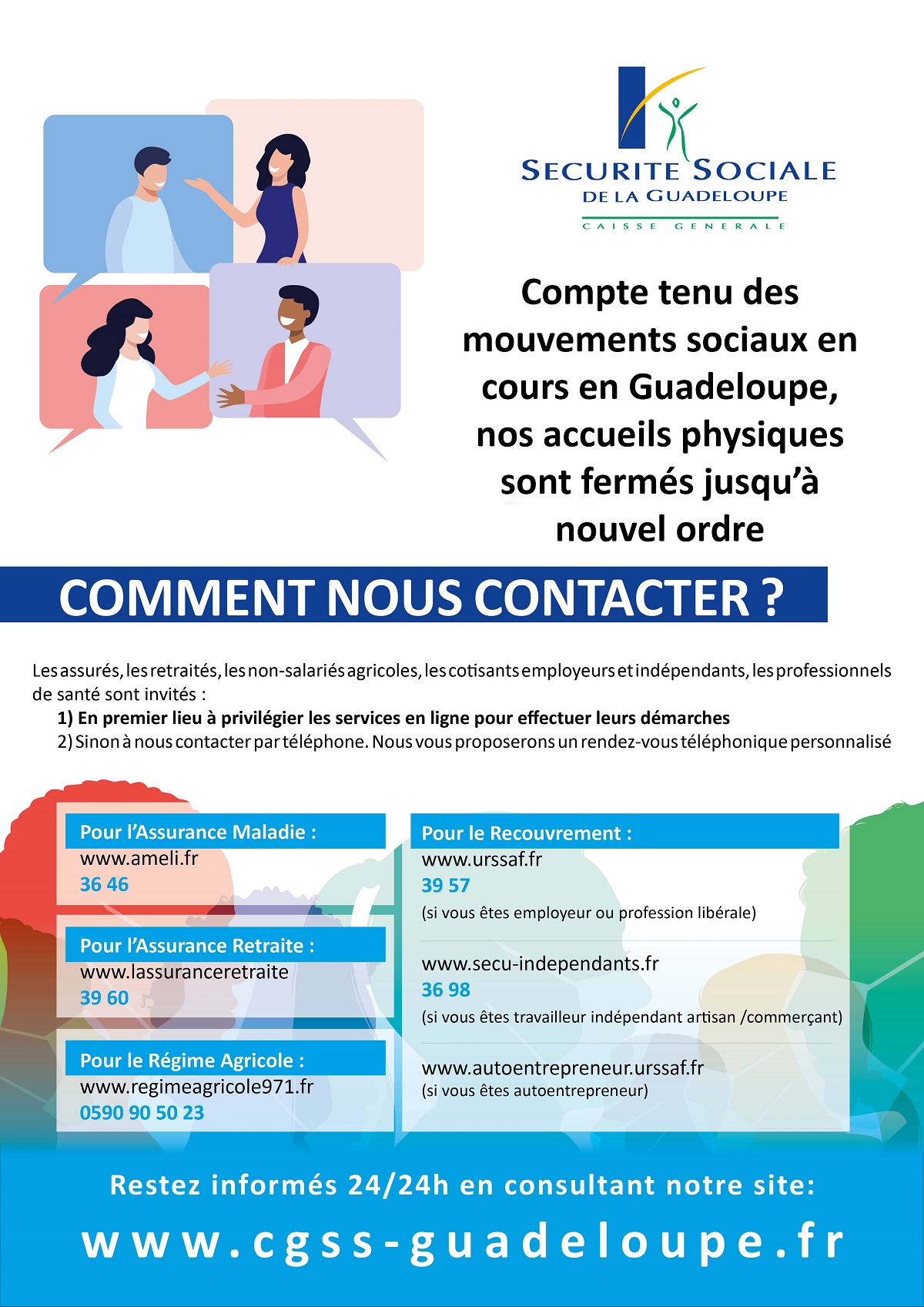 Informations sur nos accueils - Comment nous contacter ?