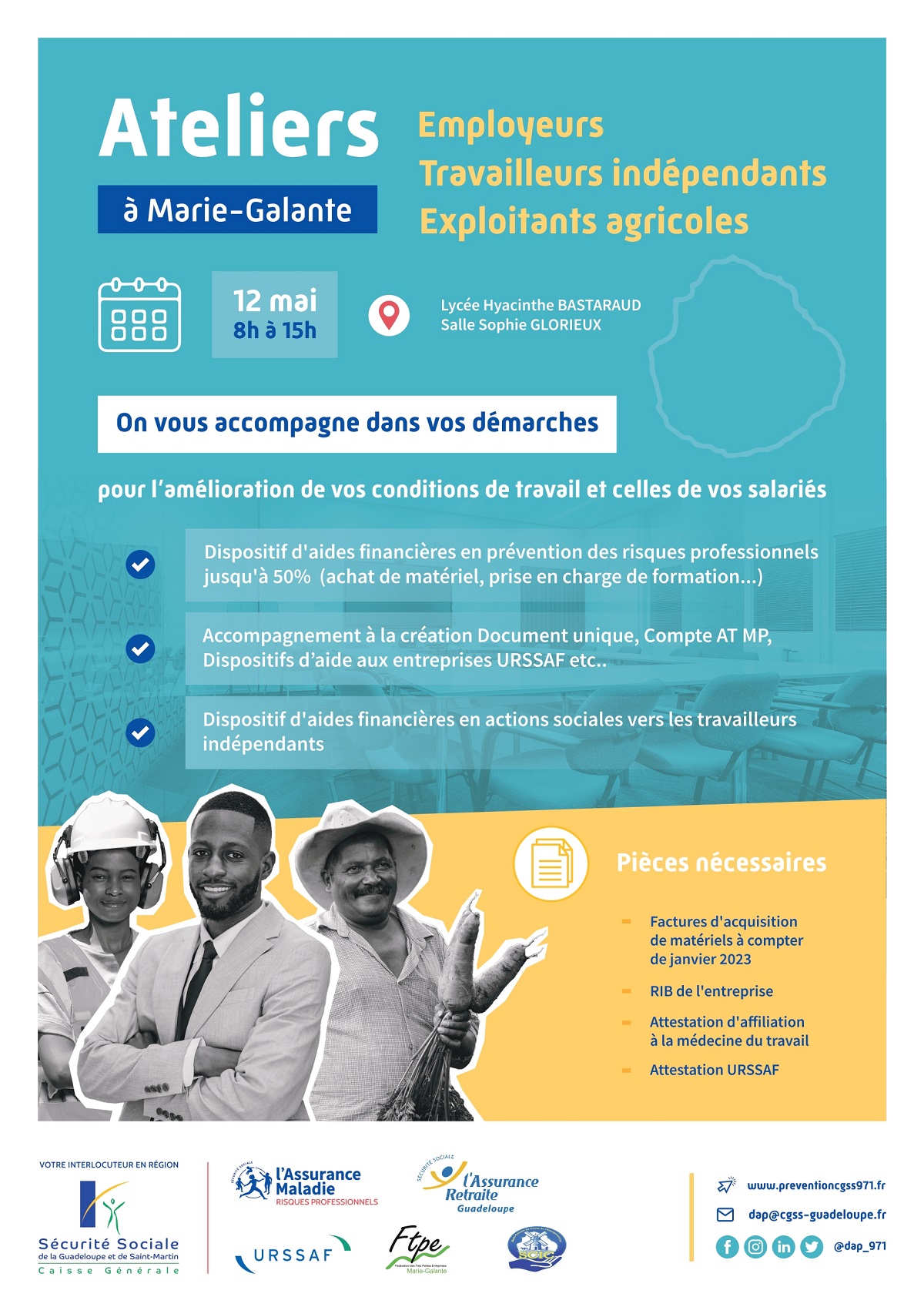 Ateliers pour les employeurs, les travailleurs indépendants et les exploitants agricoles de Marie-Galante