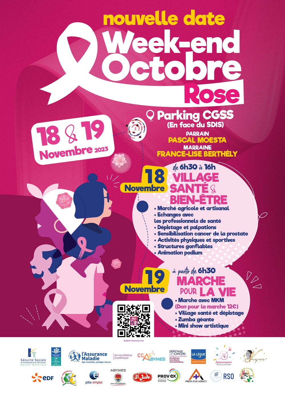 J-1 de l’évènement Week-end octobre Rose Samedi 18 et Dimanche 19 novembre