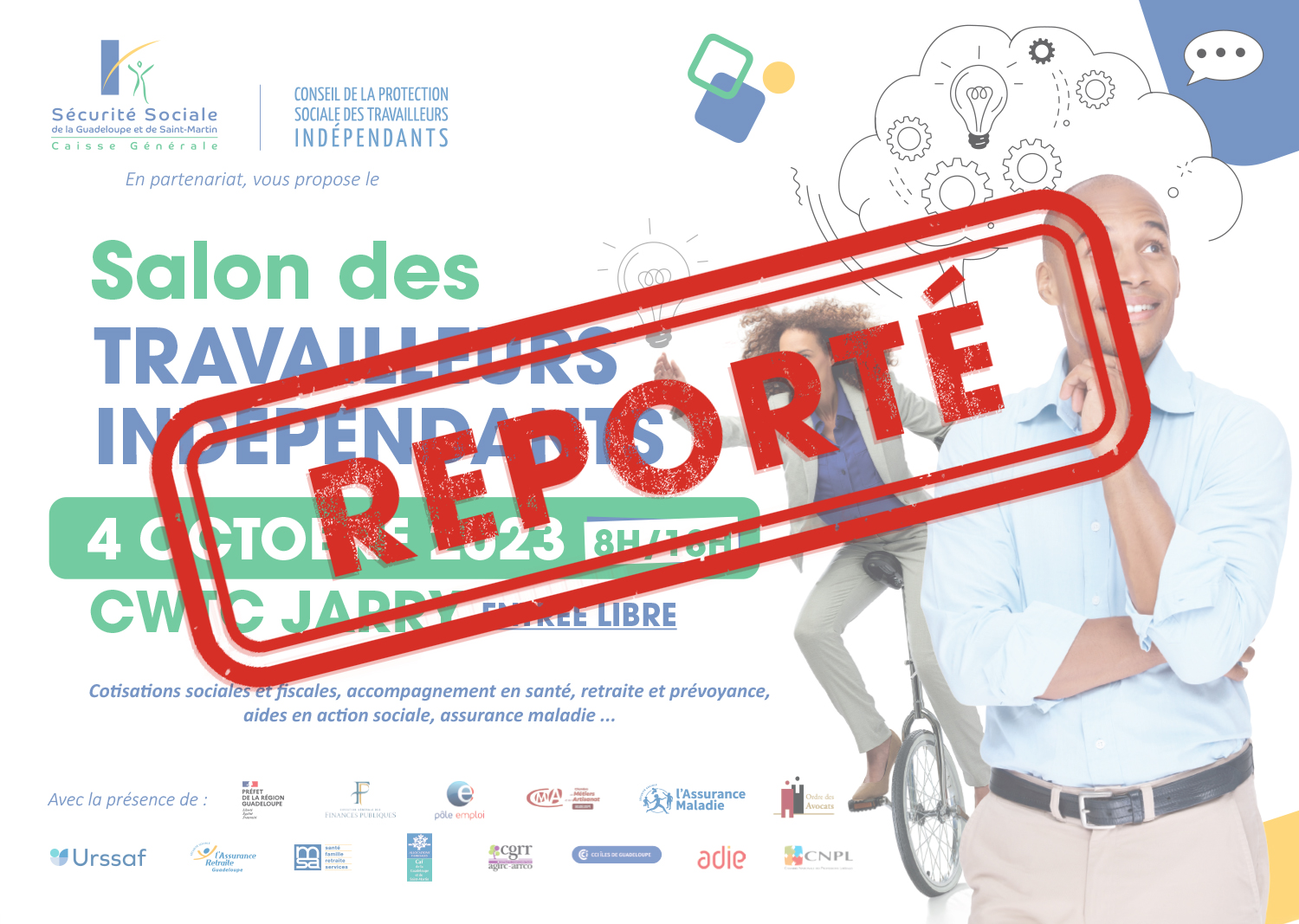 Report du Salon des Travailleurs Indépendants du 4 octobre à une date ultérieure