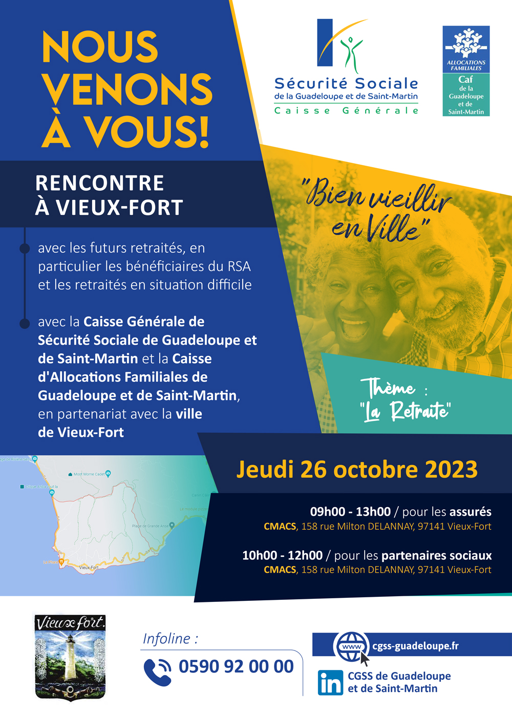 Tournée des communes CGSS/Caf : Accueil sur Vieux-Fort !